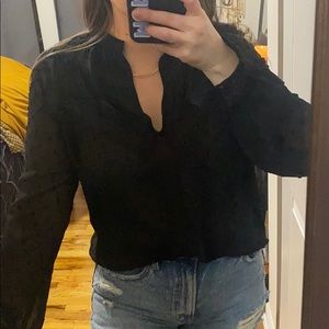 NWOT Black Lulus Blouse